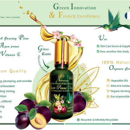 Organic Divin Plum Elixir Vegetable Oil Serum Food Dietary Supplement