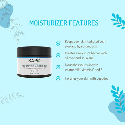 Sapo Daily Face Moisturizer with Niacinamide + Hyaluronic Acid,
