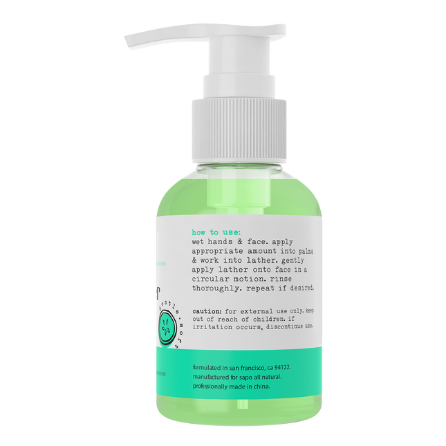 Sapo Cucumber Face Cleanser - Hydrating Gel Wash with Aloe + Neem for