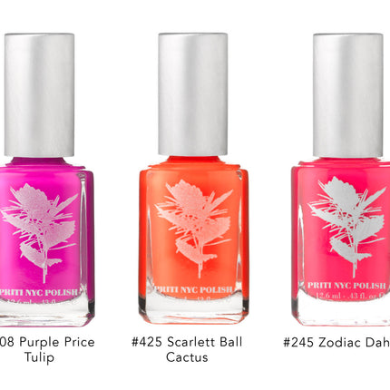 PRITINYC Summer brights vegan nail polish collection