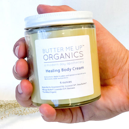 Healing Body Cream / organic body lotion / winter skin / dry skin /