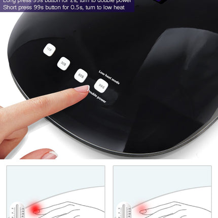 Salon Chic LED UV Nail Lamp Gel Polish Dryer Manicure Curing Smart