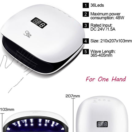 Salon Chic LED UV Nail Lamp Gel Polish Dryer Manicure Curing Smart