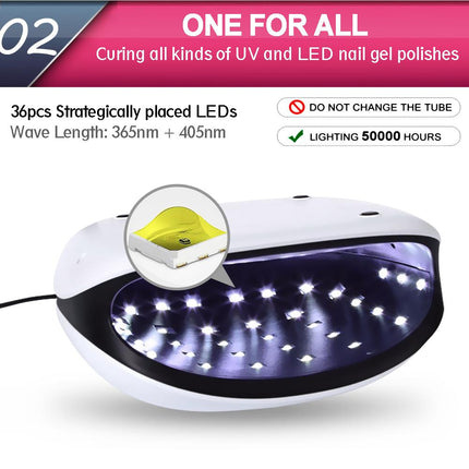 Salon Chic LED UV Nail Lamp Gel Polish Dryer Manicure Curing Smart