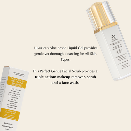 Gentle Exfoliating Face Scrub – Hyaluronic Acid, Aloe Vera &