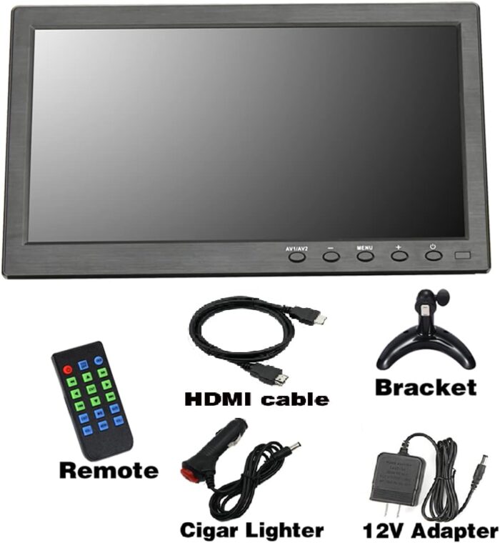 10 Inch Portable Hdmi Monitor Mini Vga Monitor Screen For Pc/Camera/Tv/Raspberry Pi/Gaming 1024X600 Pixel Support 1920X1080P - Image 5