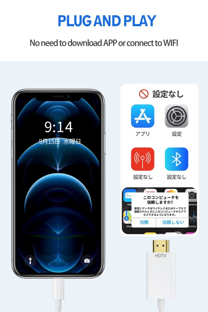 Apple Mfi ] Lightning To Hdmi Adapter Digital Av, For Ipad Iphone To Hdmi Adapter 1080P With Ipad, Sync Screen Connector Directly - Image 3