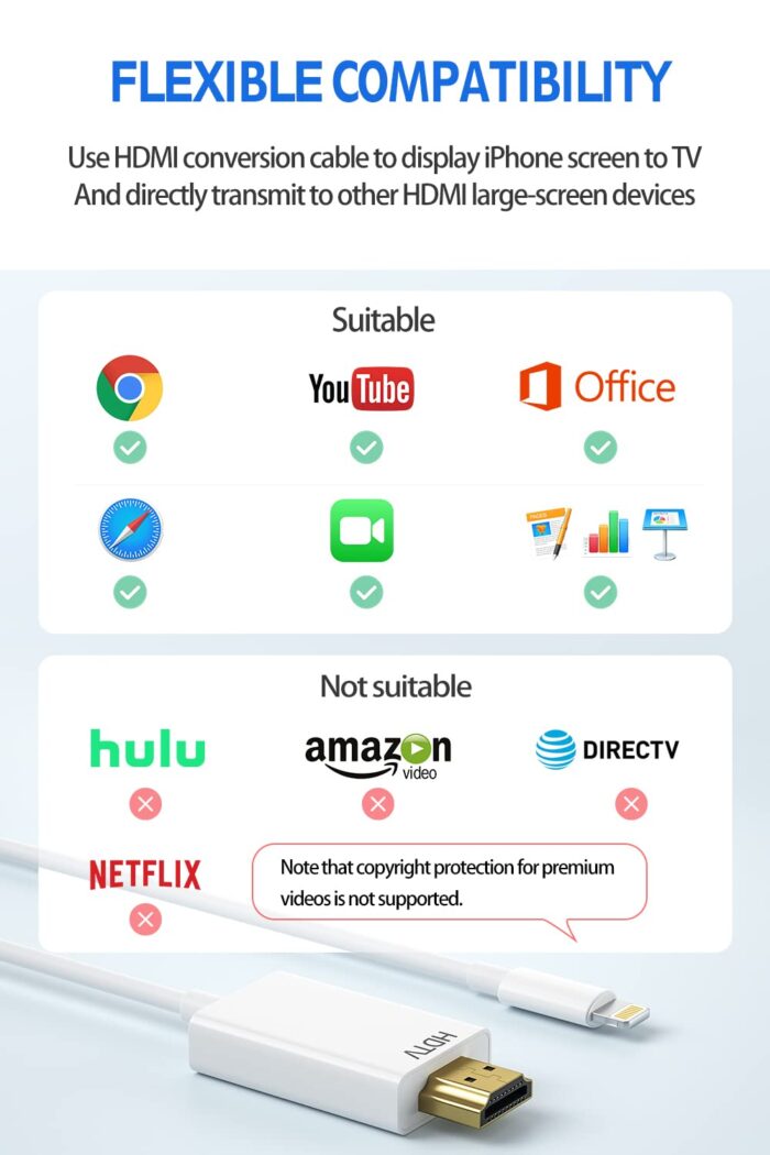 Apple Mfi ] Lightning To Hdmi Adapter Digital Av, For Ipad Iphone To Hdmi Adapter 1080P With Ipad, Sync Screen Connector Directly - Image 5