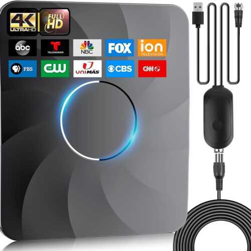 est Tv Antenna Indoor, 900+ Miles Range Digital Tv Antenna For Local Channels With Amplifier And Signal Booster, Highest