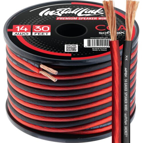 14 Gauge Speaker Wire Speaker Cable For Car, Home Or Rv Audio Cable, 30Ft, Cca
