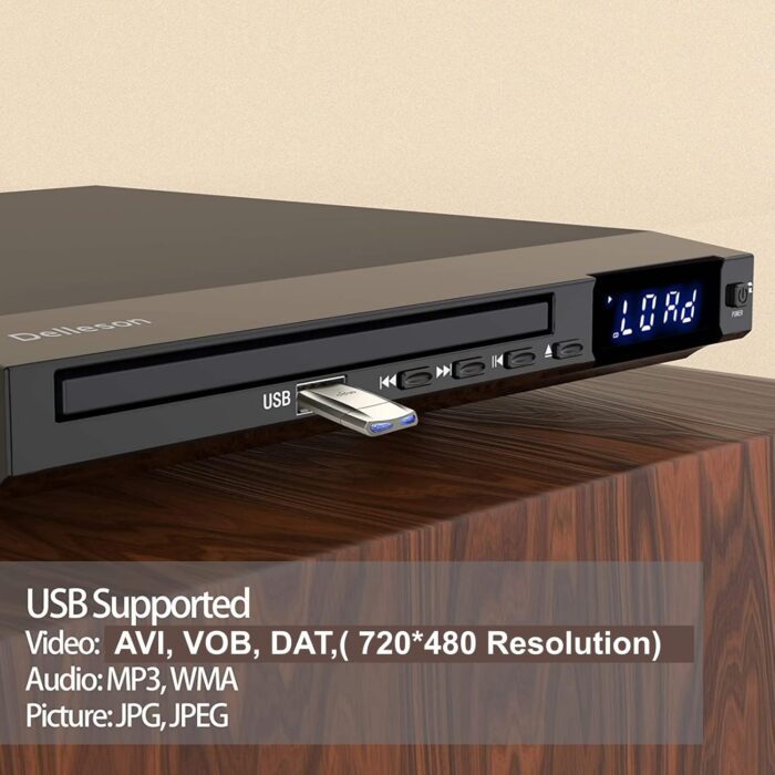All Region  Compact Dvd Player For Tv, Microphone Jack, Av Output Usb Input, Pal/Ntsc AutoSwitch System, Av Connect - Image 3