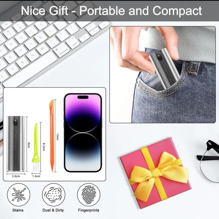 2 Pack Screen Cleaner Spray, Phone Touchscreen Mist Cleaning Kit For Laptop, Computer, Ipad, Iphone, Macbook, Car Screen, Tablet - Image 6