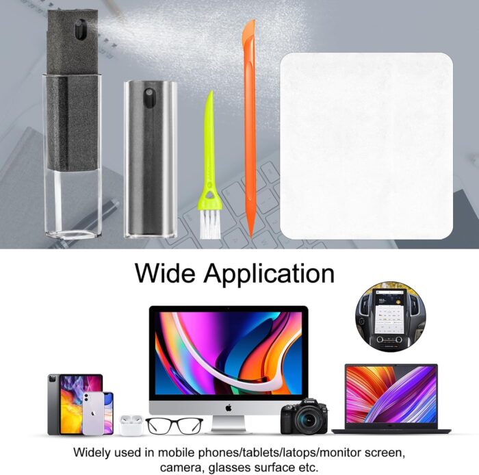 2 Pack Screen Cleaner Spray, Phone Touchscreen Mist Cleaning Kit For Laptop, Computer, Ipad, Iphone, Macbook, Car Screen, Tablet - Image 5