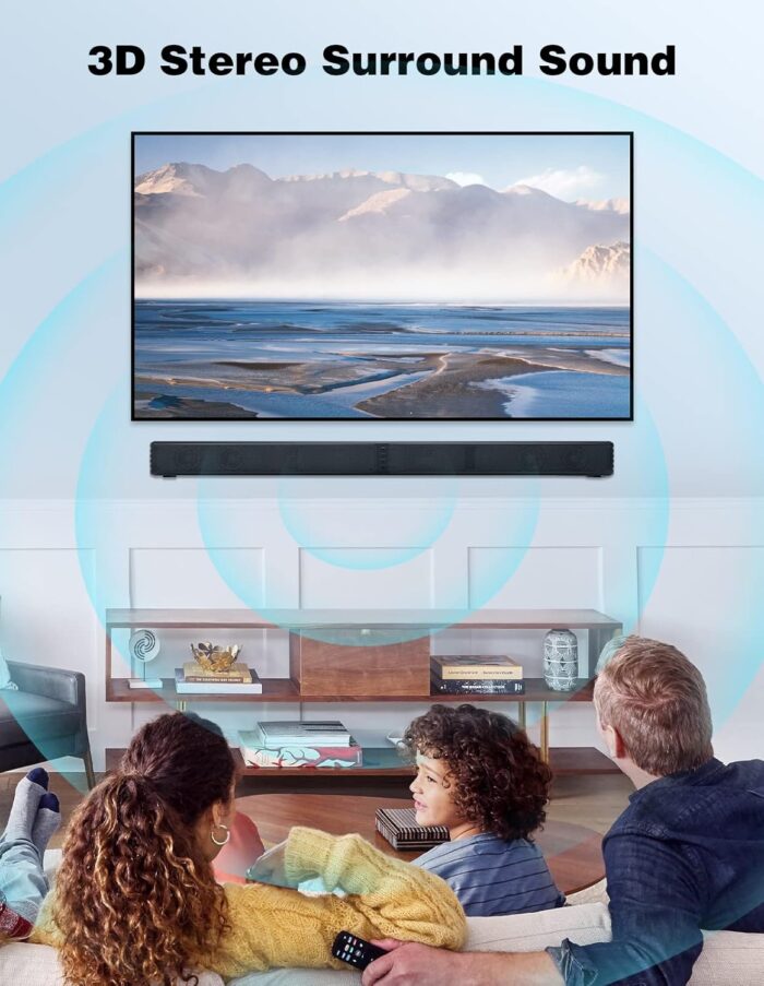 2 In 1 Separable Sound Bars For Tv, 2.2 Channel 32Inch Bluetooth 5.0 Tv Speaker For Surround Sound System, BuiltIn Dual Subwoofer - Image 4