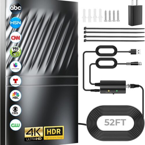 ed 1900+ Miles Range Tv AntennaDigital Tv Antenna For Smart Tv And Old Tvs Hd Antenna For Tv Indoor Outdoor