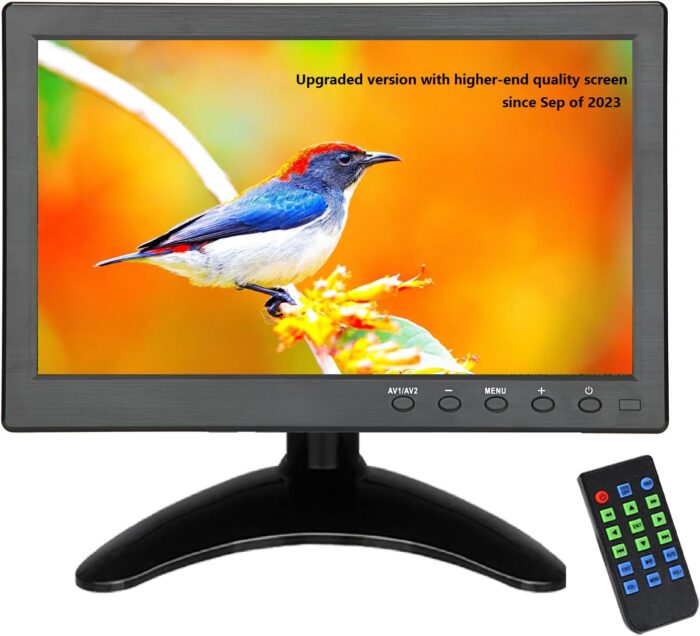 10 Inch Portable Hdmi Monitor Mini Vga Monitor Screen For Pc/Camera/Tv/Raspberry Pi/Gaming 1024X600 Pixel Support 1920X1080P