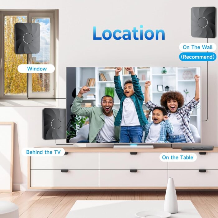 est Tv Antenna Indoor, 900+ Miles Range Digital Tv Antenna For Local Channels With Amplifier And Signal Booster, Highest - Image 7