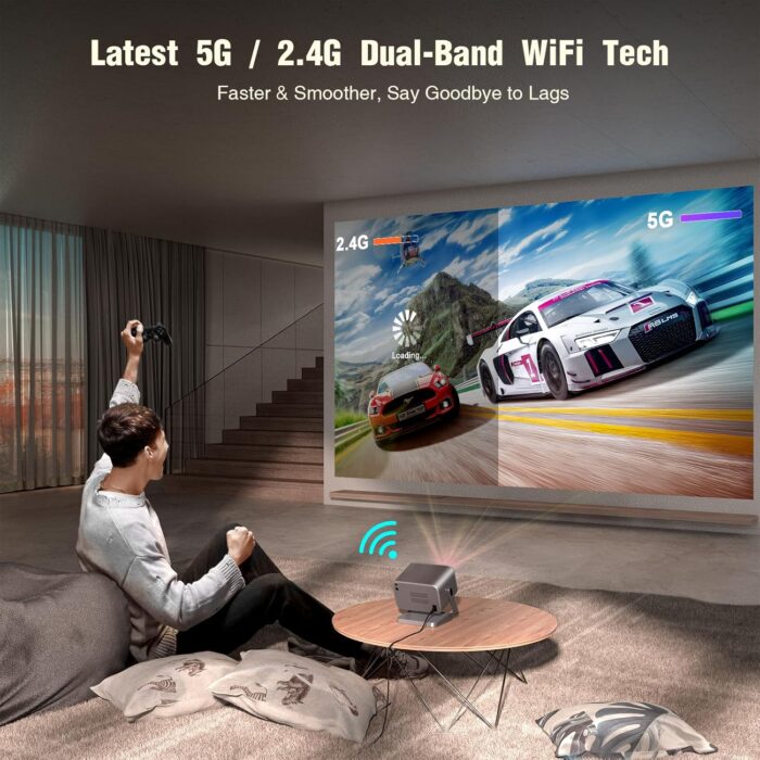 Ai Auto Focus Keystone] Voplls 4K Projector With Wifi And Bluetooth, Netflix Official Smart Video Projector, 600 Ansi Outdoor - Image 4