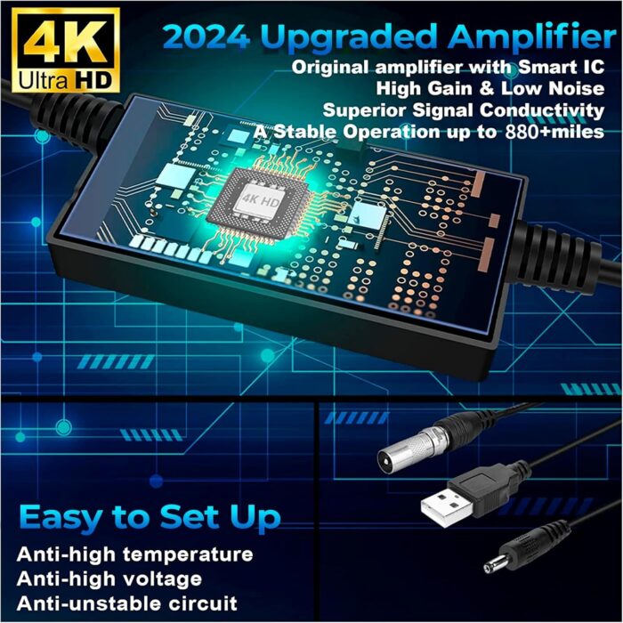 ed Digital Antenna For Tv,880+ Miles Range Tv Antenna For Smart Tv IndoorTv Antennas Outdoor, Antenna Support 8K 4K - Image 2