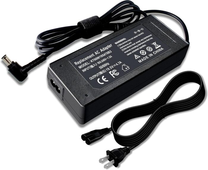 19.5V Ac Adapter Power Cord For Sony Lcd Tv Bravia Kdl48R510C Kdl40R510C Kdl48W650D Kdl40W600B Kdl32W600D Kdl40W650D Kdl48W600B