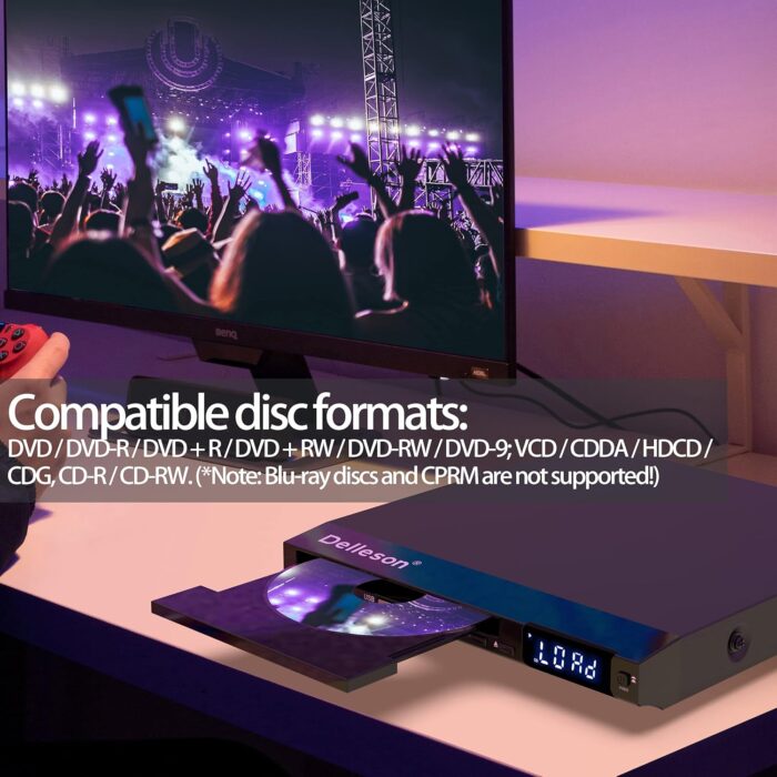 All Region  Compact Dvd Player For Tv, Microphone Jack, Av Output Usb Input, Pal/Ntsc AutoSwitch System, Av Connect - Image 2