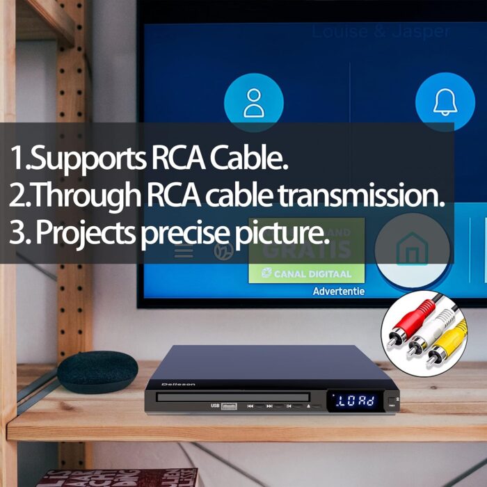 All Region  Compact Dvd Player For Tv, Microphone Jack, Av Output Usb Input, Pal/Ntsc AutoSwitch System, Av Connect - Image 4