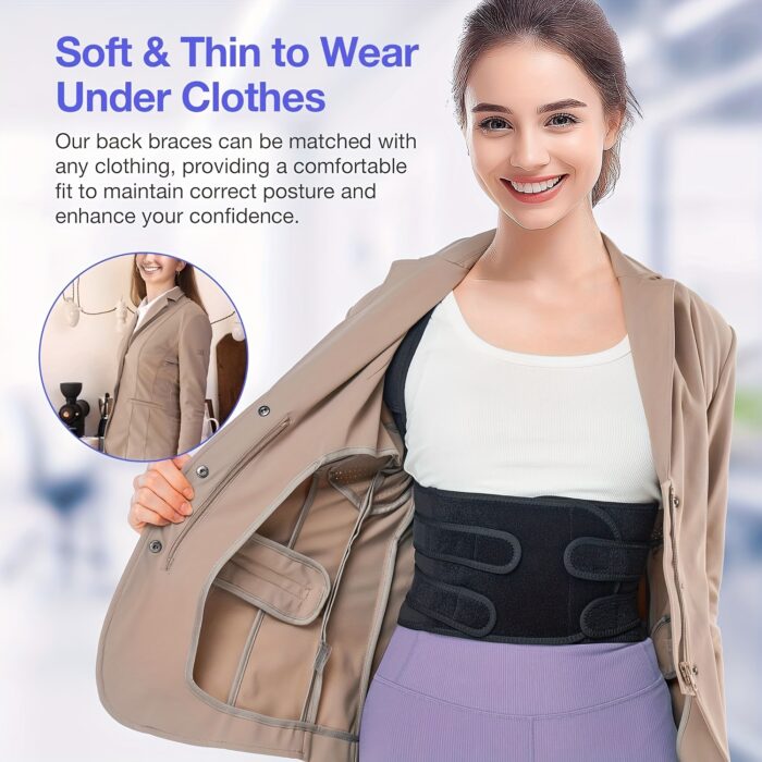 Back Brace Women And Men, Shoulder Training, Adjustable Full Back Support - Image 4