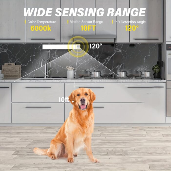 [Motion Sensor Lights] 4/2pcs Motion Sensor Under Cabinet Lights | Wireless USB Rechargeable, 3 Color Temperatures, Indoor Closet Lights, Stick-On Magnetic Under-Counter Light Fixtures | For Kitchen Cabinet Wardrobe Cupboard Stairs, Available In 2pcs - Image 15