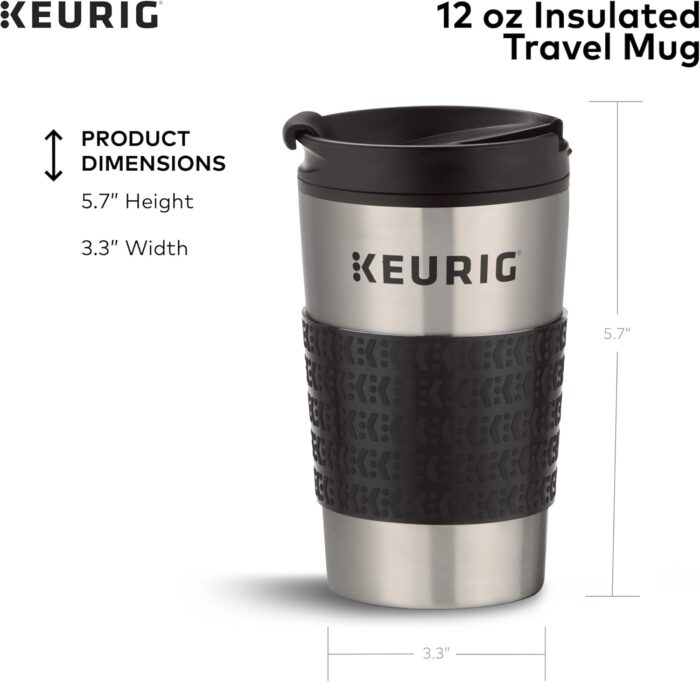 Keurig K-Mini Plus Single Serve K-Cup Pod Coffee Maker with Travel Mug (1 Count) Bundle - Image 6