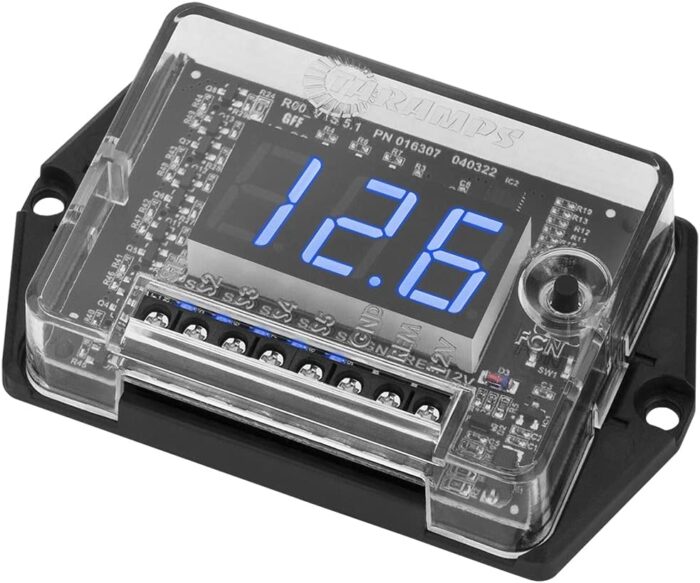 Taramps Automotive Digital Voltmeter and Sequencer VTS 5.1 Blue LED Automotive Car Audio 5 Sequencer Outputs SPL Mode Voltage Protection, Digital Display, Car Audio Monitor, Black - Image 4