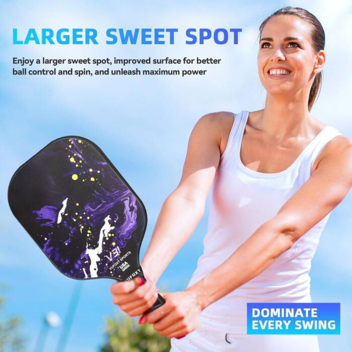 Pickleball Paddles Set of 2/4, USAPA Approved 99.99% Carbon Fiber Surface Pickleball Sets PP Honeycomb Core Pickleball Rackets, Lightweight Paddles with 4/6 Balls 1 Bag and Tapes for Beginners Medium - Image 48