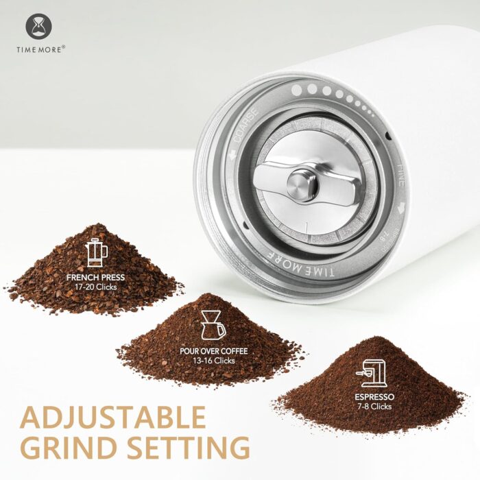 TIMEMORE Chestnut C3 ESP Pro Hand Coffee Grinder, Stainless Steel S2C Conical Burr Manual Coffee Grinder with Foldable Handle, Adjustable Grind Setting for Espresso to French Press - Black - Image 11
