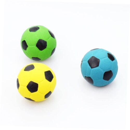 3Pcs Football Toy Ball Chew For Dogs Chew For Kids Bounce Toy Small Dog Chew Puppy Toy For Kids Bouncy Balls Blue Child Jump Ball
