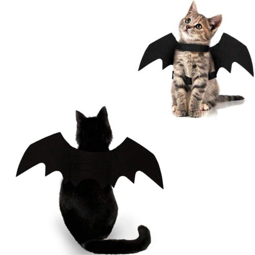 Cat Halloween Costume Bat Wings Pet Apparel Halloween Party Dress Up Accessories For Cat Small Dogs Puppy Kitty Kitten Boy Or Girl