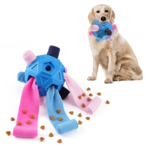Chewers Chew Dog Toys, Interactive Durable Dog Snuffle Ball For Any Size And Breed Dogs, Foraging Snuffle Mat Slow Food Training To Relieve Boredom And Stimulating (Fantasy Blue)