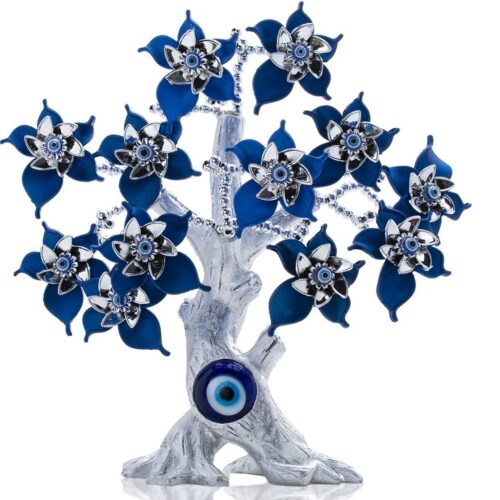 10.4'' Turkish Evil Eye Tree Protection Evil Eye Statue for Good Luck,Feng Shui Tree Decorations for Home