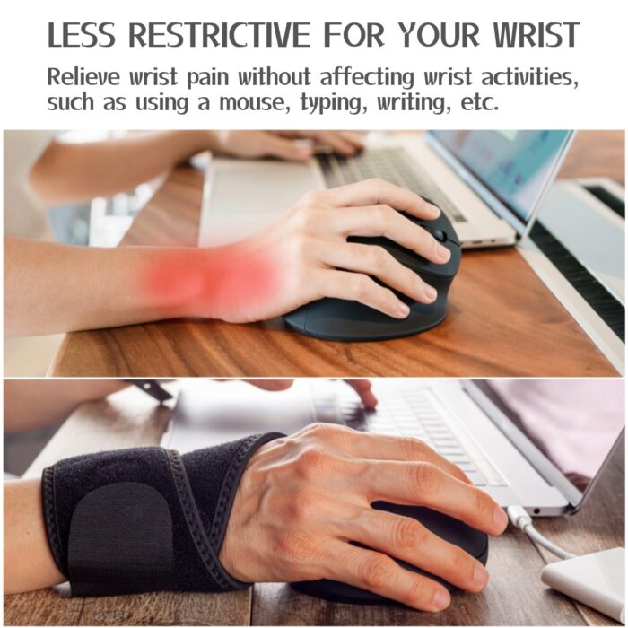 2 Pack Wrist Braces - Wrist Wraps for Carpal Tunnel, Arthritis, and Tendinitis Pain Relief - Fits Both Right and Left Hands - Compression and Support for Fitness Enthusiasts - Image 3