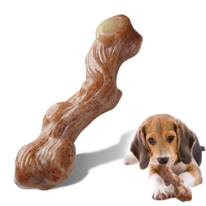 Dog Chew Toys For Aggressive Chewers, Nylon Tough Dog Toy With Real Beef Flavored, Indestructible Dog Toys For Medium/Large Breeds