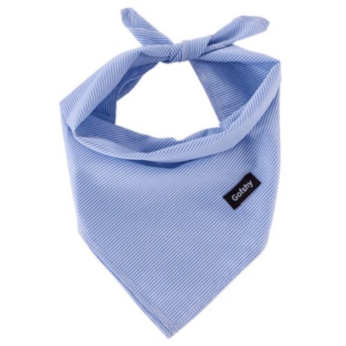 Boy Dog Bandanas Blue Stripes Printing Adjustable Dog Breed Bib Cute Cotton Scarf Handkerchief For Xlarge&Large Dogs